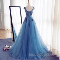 A Line Flowers Long Charming Women Evening Prom Dress