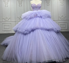 Quinceanera Dress  Strapless Ball Gown Crystal  Lavender