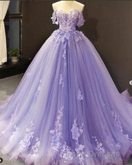 Princess Quinceanera Dress Off The Shoulder Applique Sweet 16 Party Evening Prom Gowns