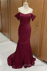 Sexy Mermaid Split Corset Dress Off The Shoulder