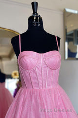 Shiny Purple Pink Long Evening Prom Dress, Purple Pink Long Formal Evening Dress