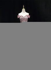 Shiny Red Sequins Pretty Long Formal Dress, Dark Red Sweet 16 Dresses