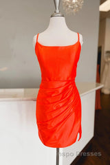 Short Ruched Bodycon Evening Prom Dress, Short Bodycon Formal Homecoming Dress