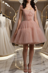 Simple tulle short Evening Prom Dress, tulle homecoming Dress