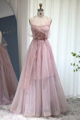 Spaghetti Straps Backless Formal Evening Prom Dress For Wedding Party