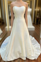 Sweetheart A-Line Long Wedding Dress