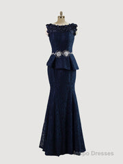 Trumpet/Mermaid Scoop Floor-Length Lace Mother of the Bride Dresses With Applique