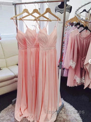 V Neck Chiffon Long Evening Prom Dress Long Bridesmaid Formal Evening Dress