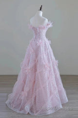 Women High Feeling Pink Fairy Evening Prom Dress Long Party Dress